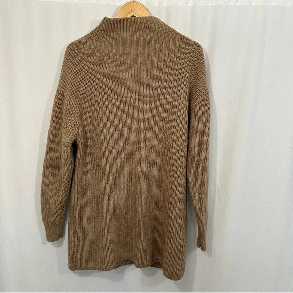 Aritzia Wilfred Montpellier 100% Merino Wool Knit Oversized Sweater Camel Tan - Picture 5 of 10